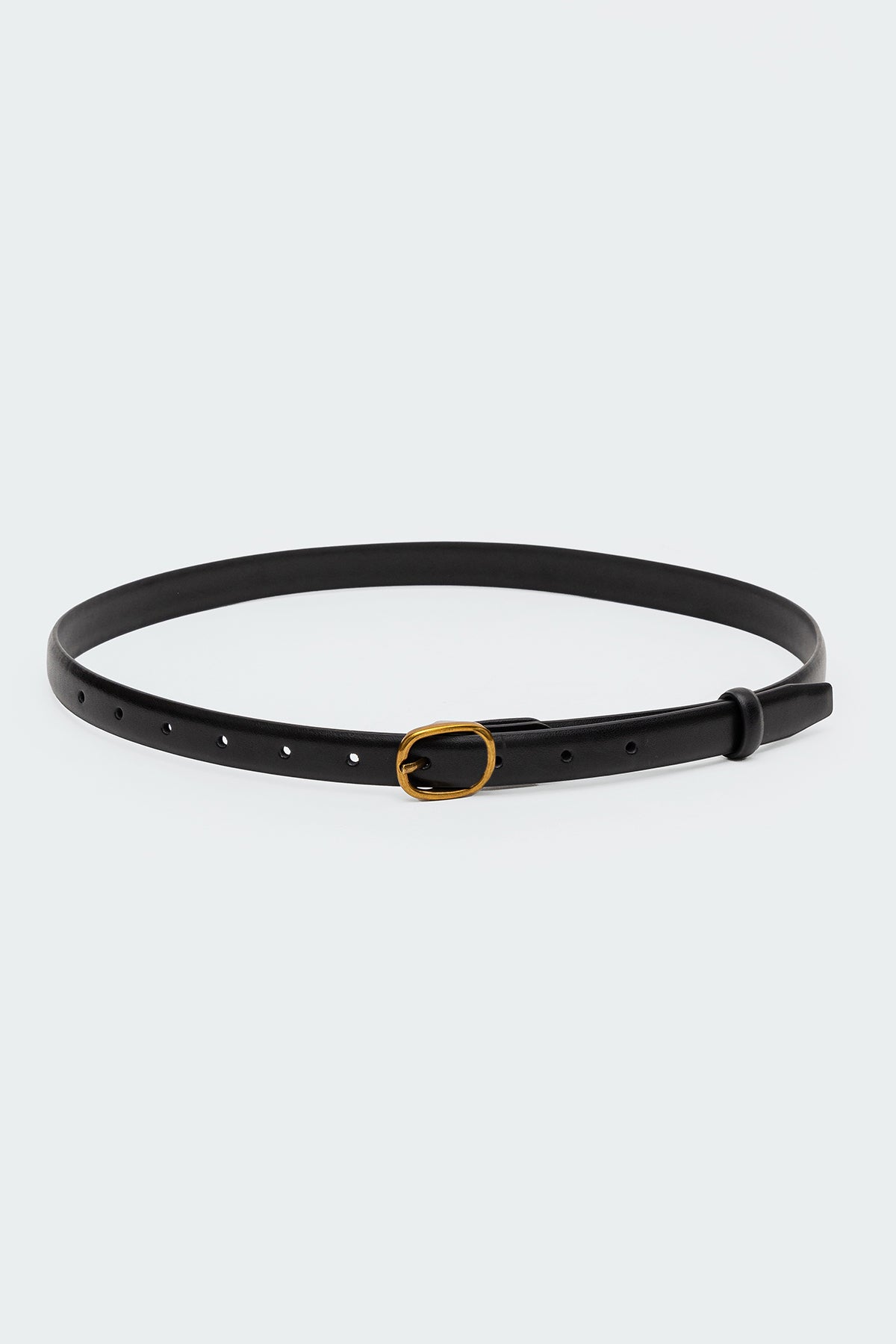 Oval Buckle Faux Leather Belt - Image 2