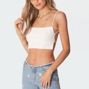 Lu Knitted Open-Back Top