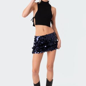 Sabina Low-Rise Sequin Mini Skirt