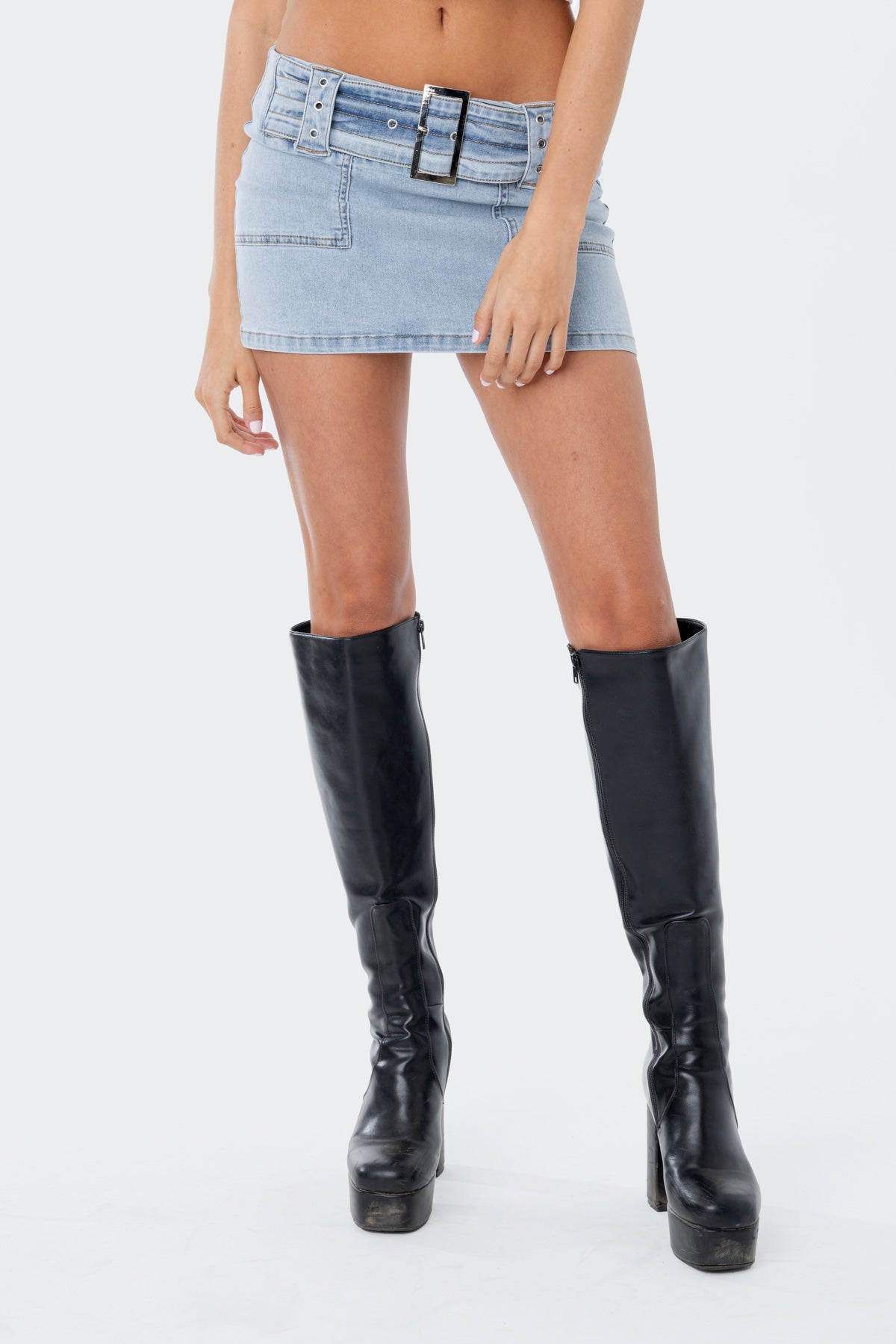 Bridget Low-Rise Denim Skirt - Image 2