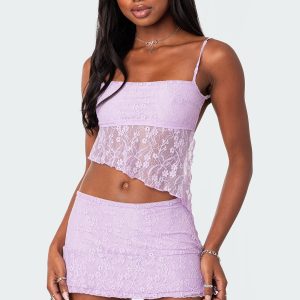 Lyra Open Back Lace Tank Top