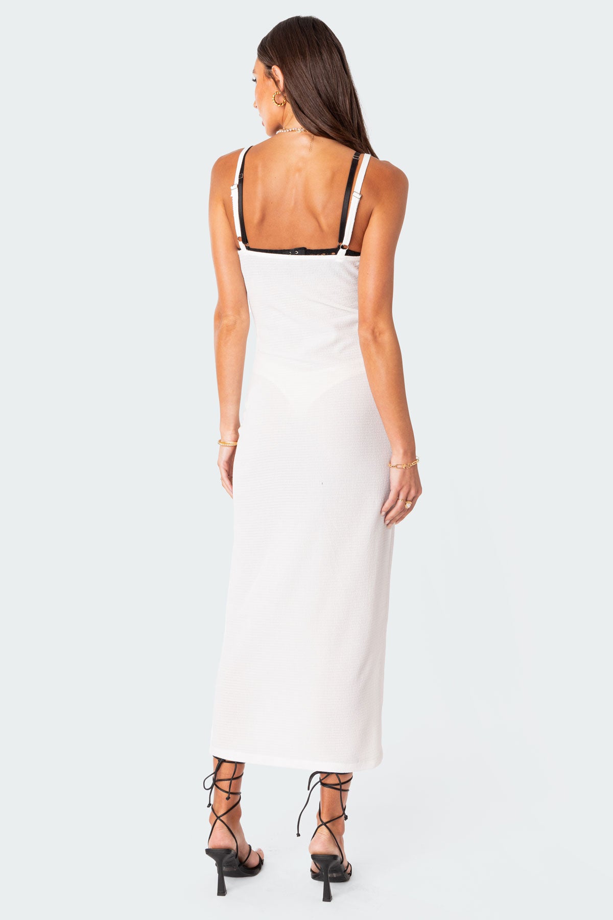 Sable Sheer Button Up Maxi Dress - Image 5