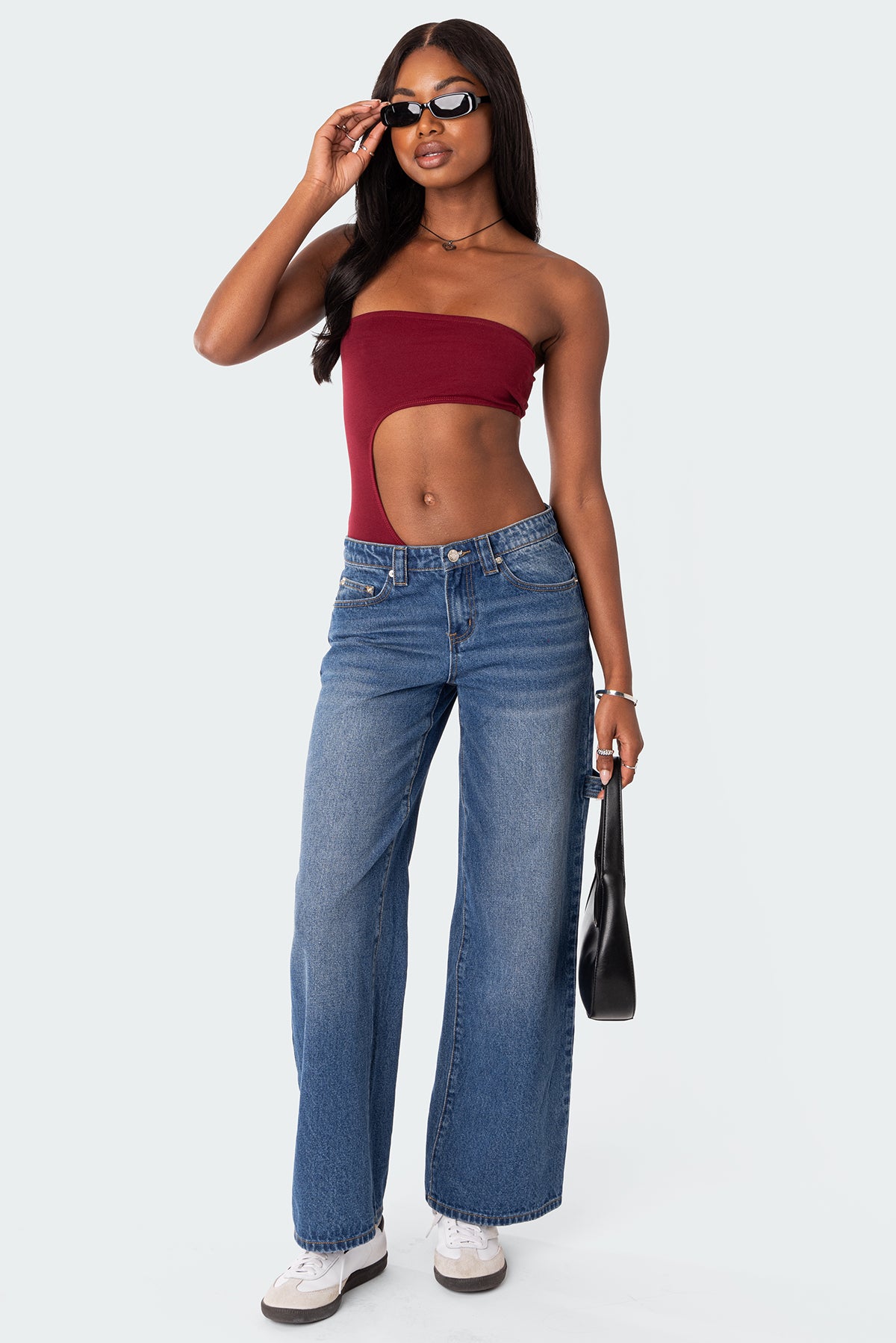 Indy Asymmetric Cut Out Bodysuit - Image 2