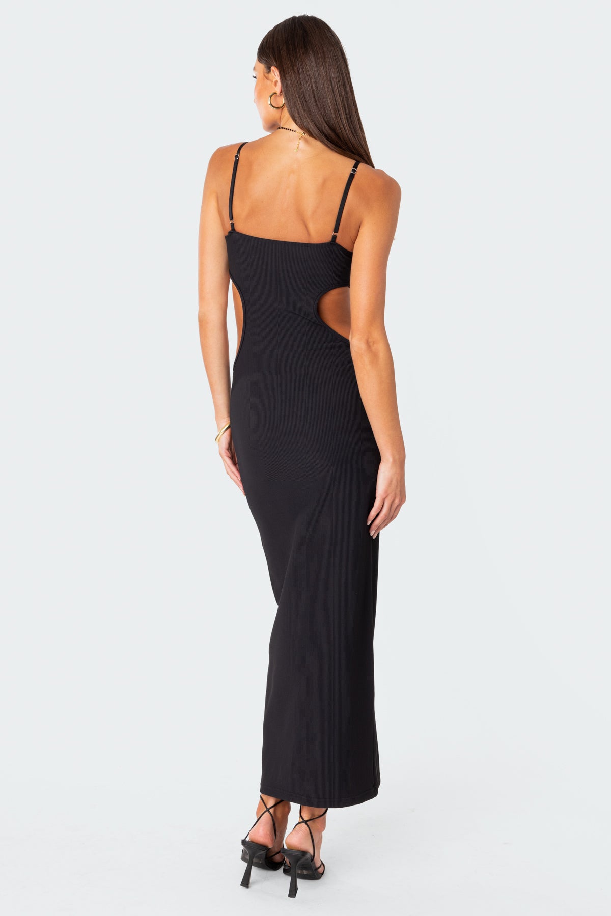 Ribbed Cut Out Cupped Maxi Dress - Image 5