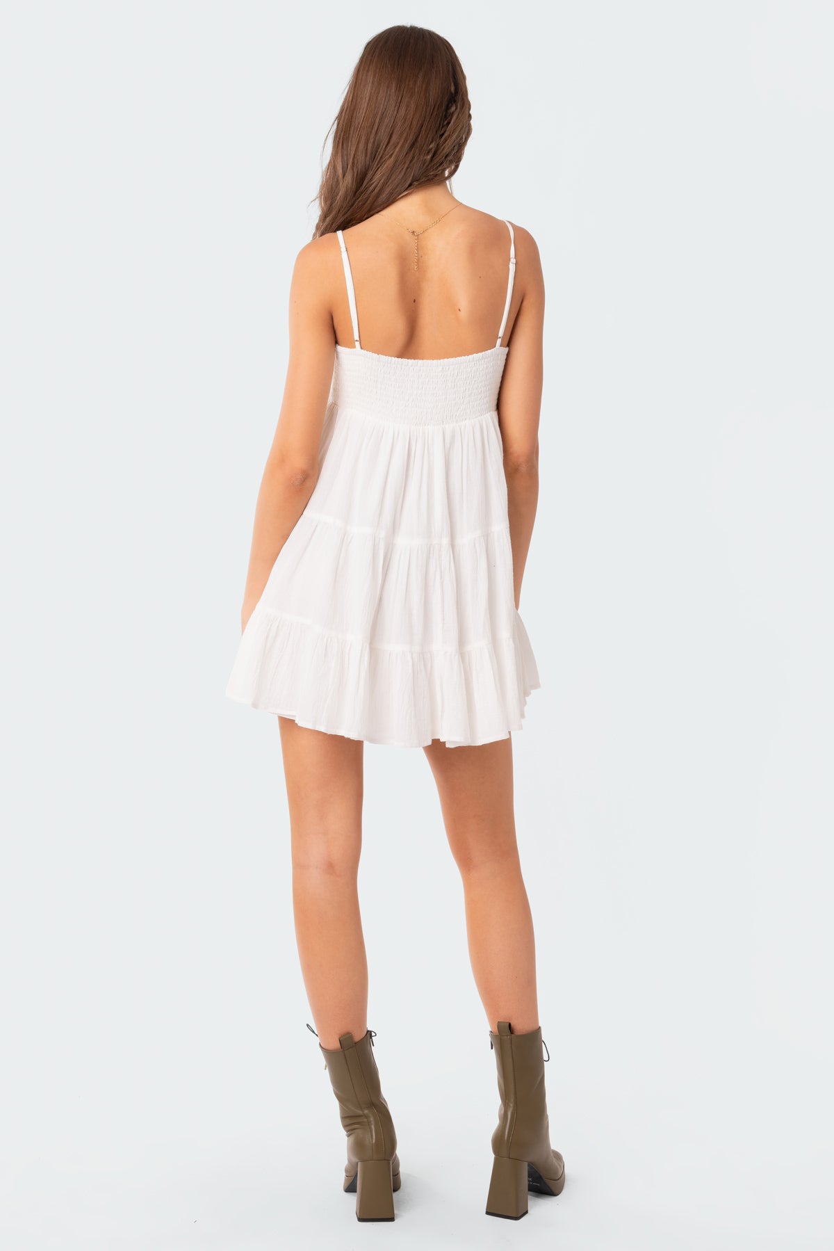 Ivory Oversized Mini Dress - Image 4