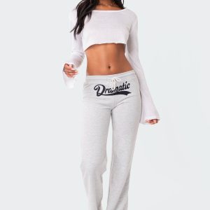 Dramatic Low-Rise Sweatpants