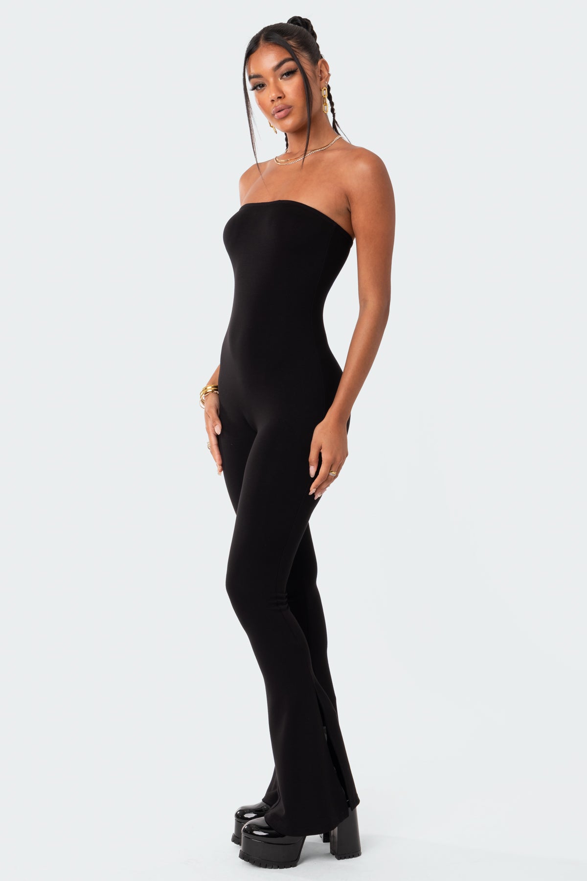 Melina Side Slits Flared Jumpsuit - Image 3