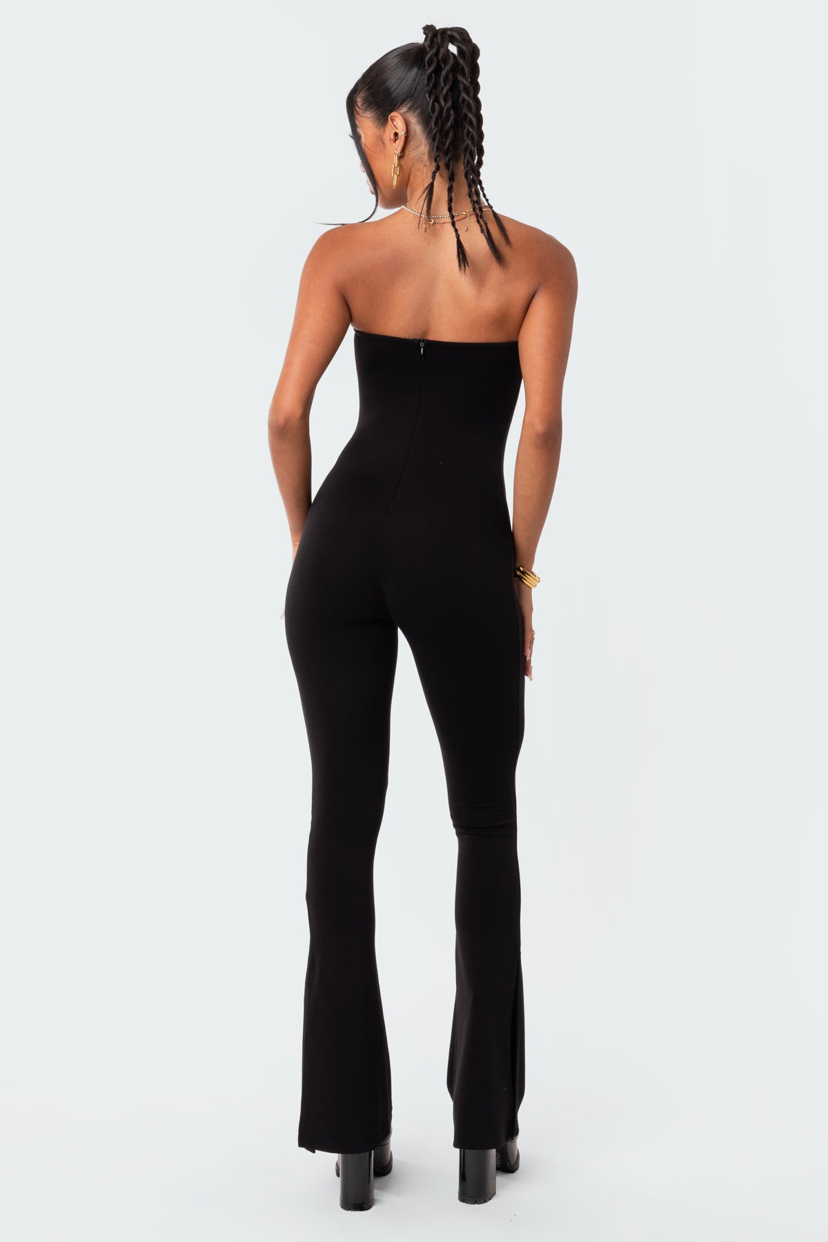 Melina Side Slits Flared Jumpsuit - Image 4