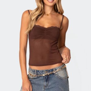 Elina Sheer Mesh Bra Top