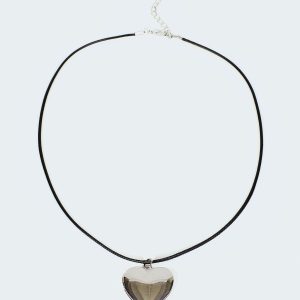 Heart Locket Cord Necklace