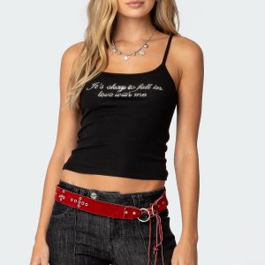 Fall In Love Rhinestone Tank Top