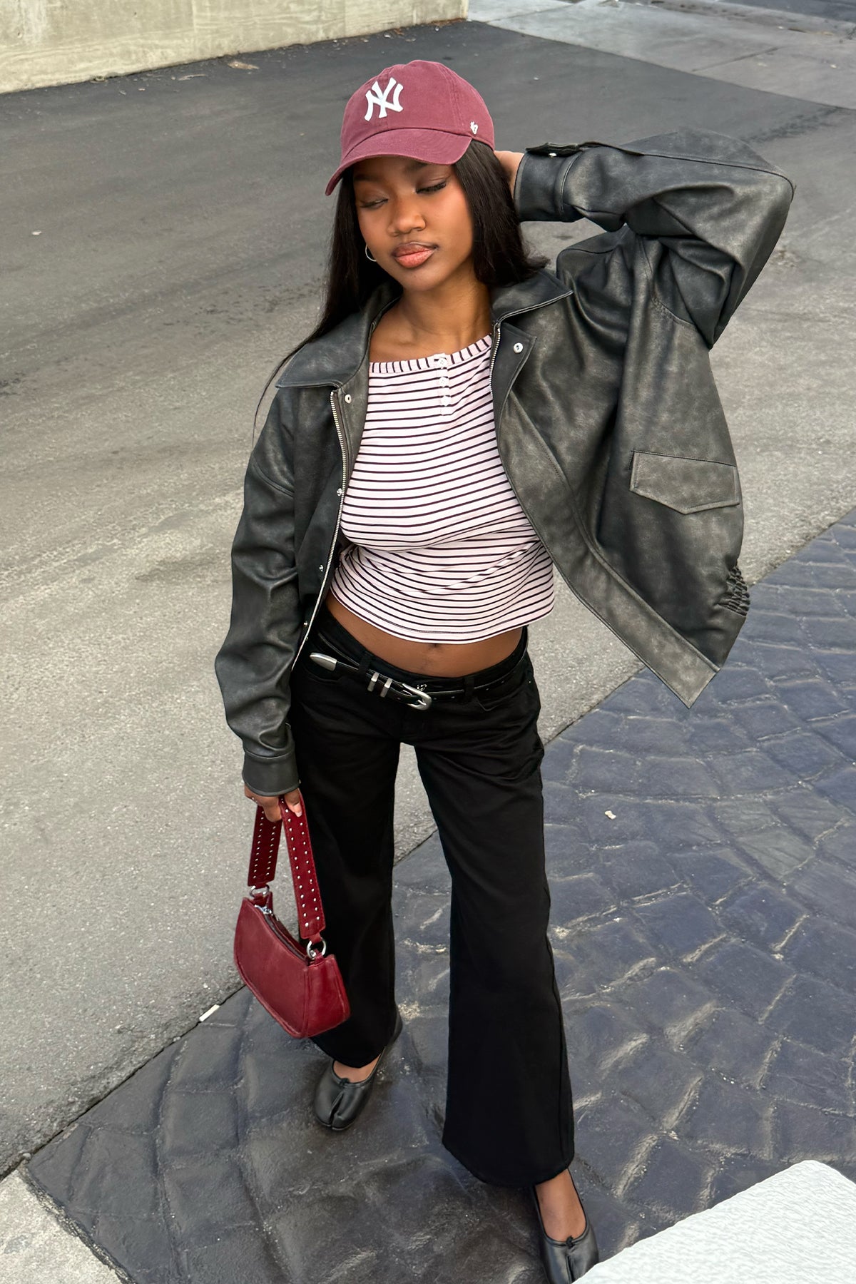 Mori Oversized Faux Leather Jacket