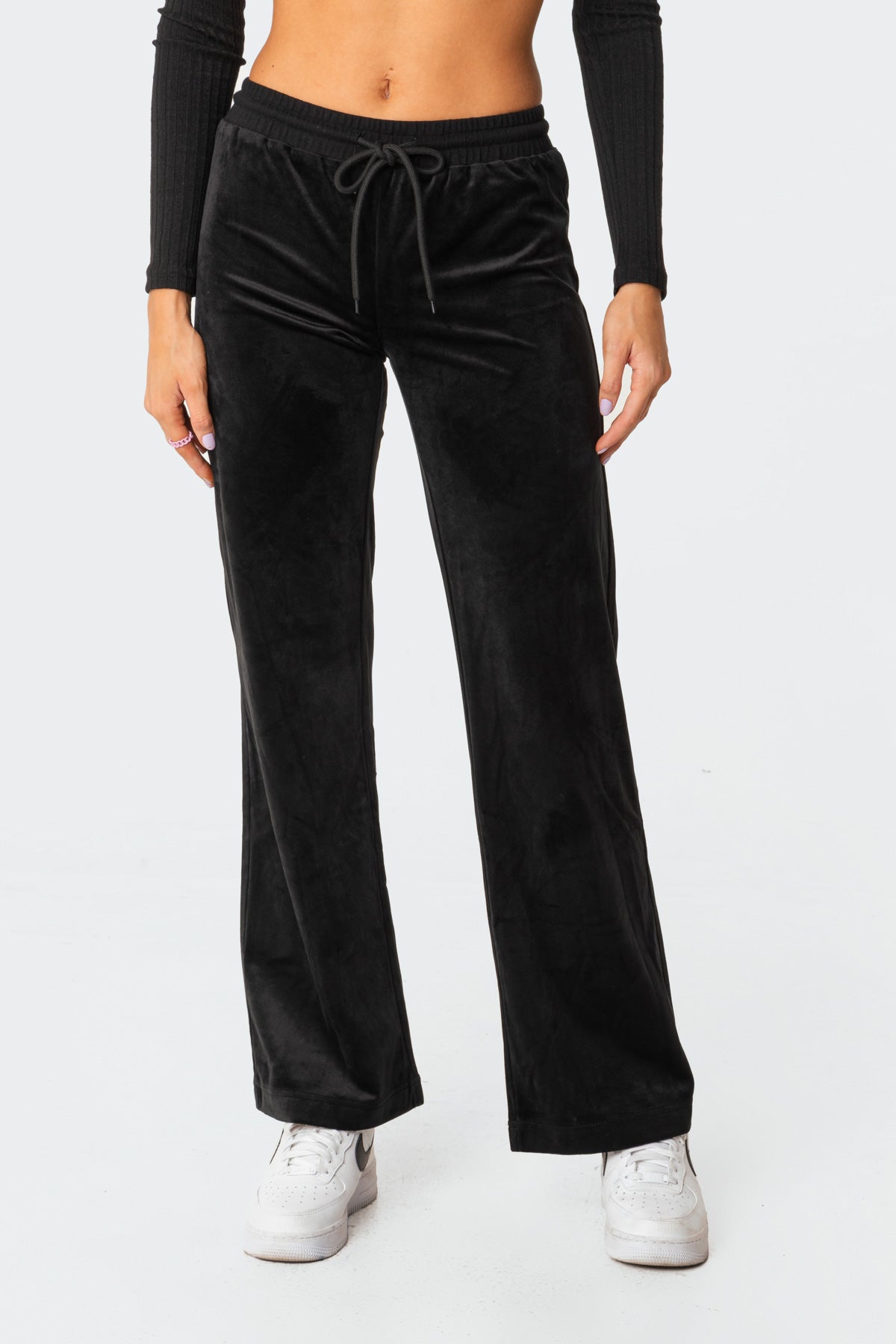 Erin Low-Rise Velour Sweatpants - Image 3
