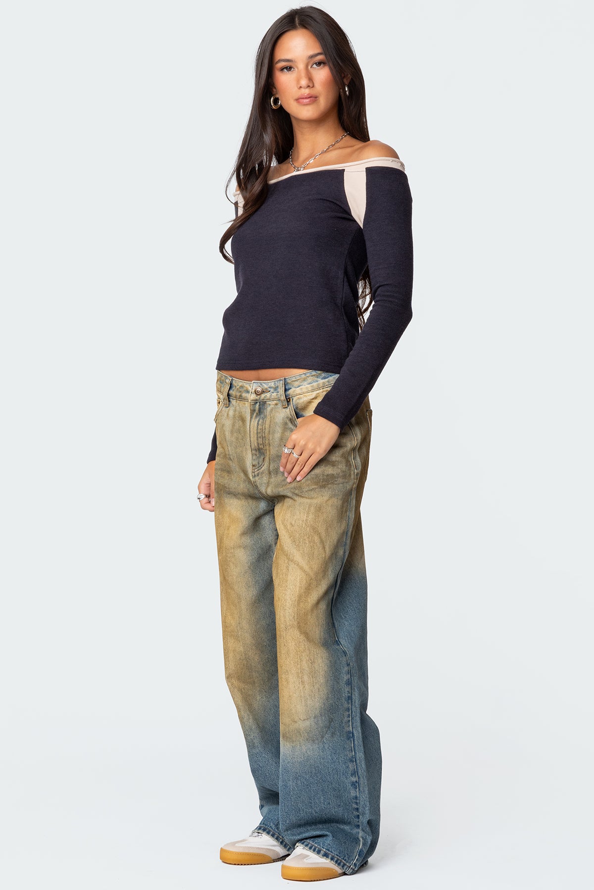 Off Shoulder Thermal Top - Image 4