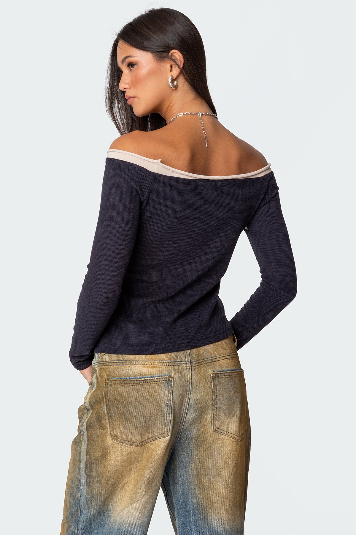 Off Shoulder Thermal Top - Image 5