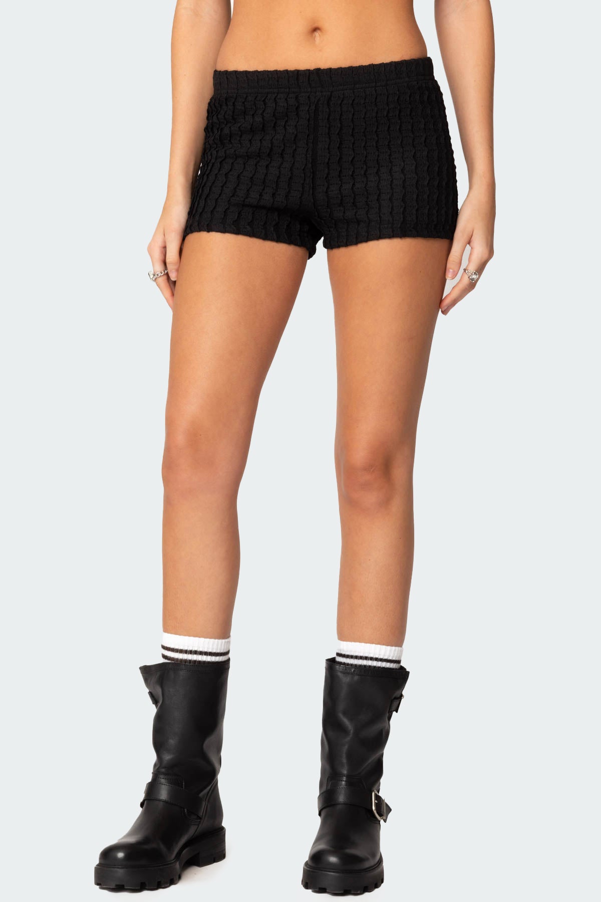 Phoebe Textured Knit Shorts - Image 2