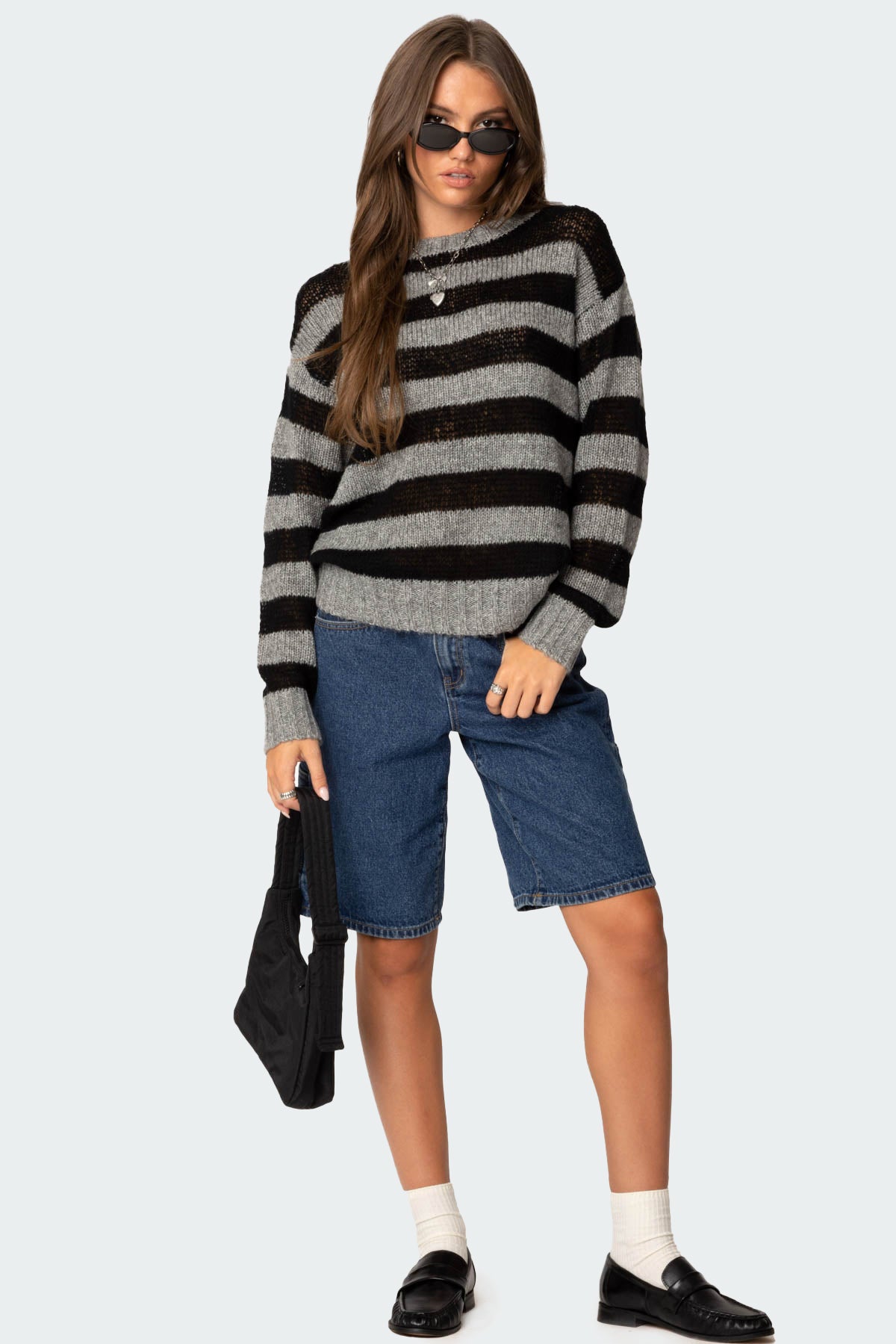 Light Knit Striped Sweater - Image 2