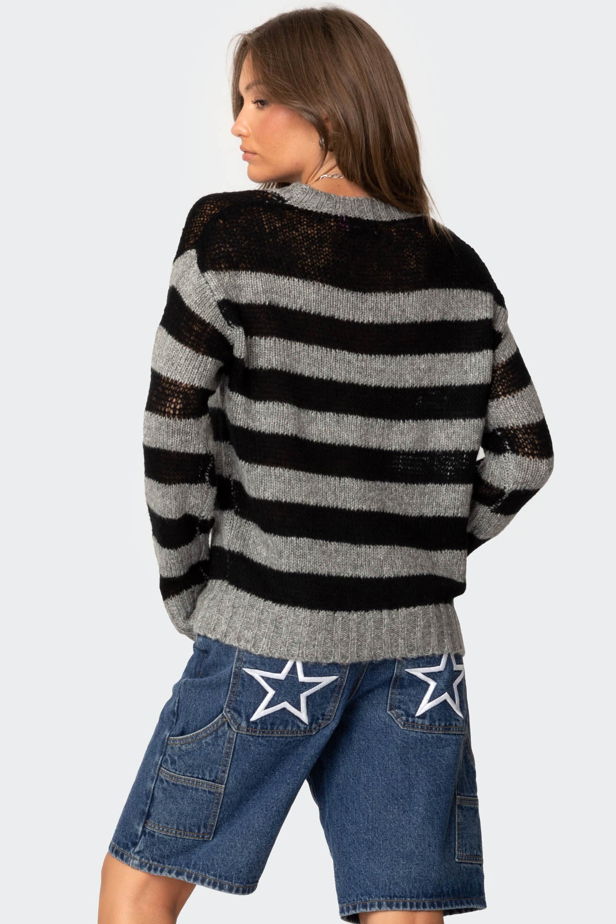Light Knit Striped Sweater - Image 5