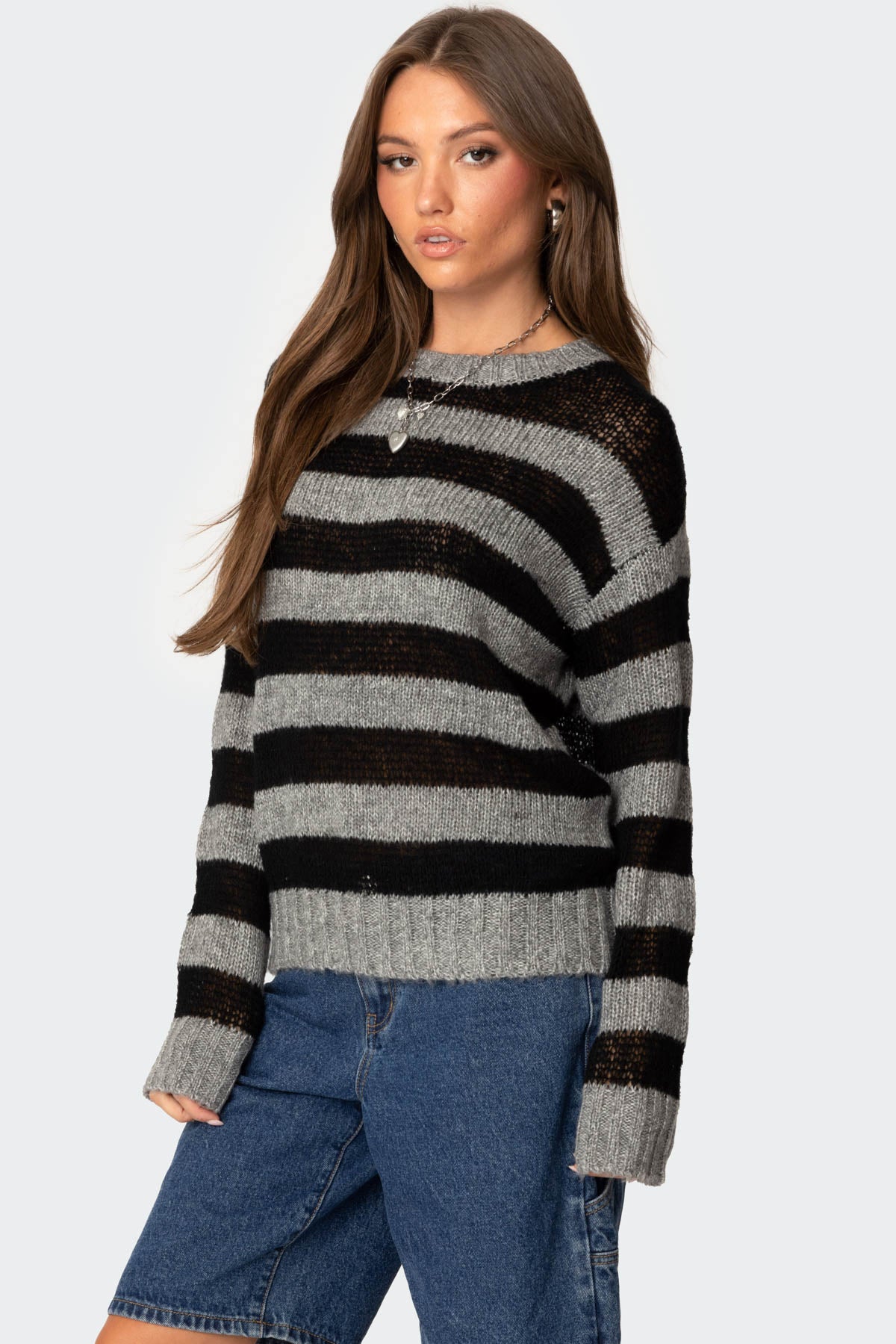 Light Knit Striped Sweater - Image 3