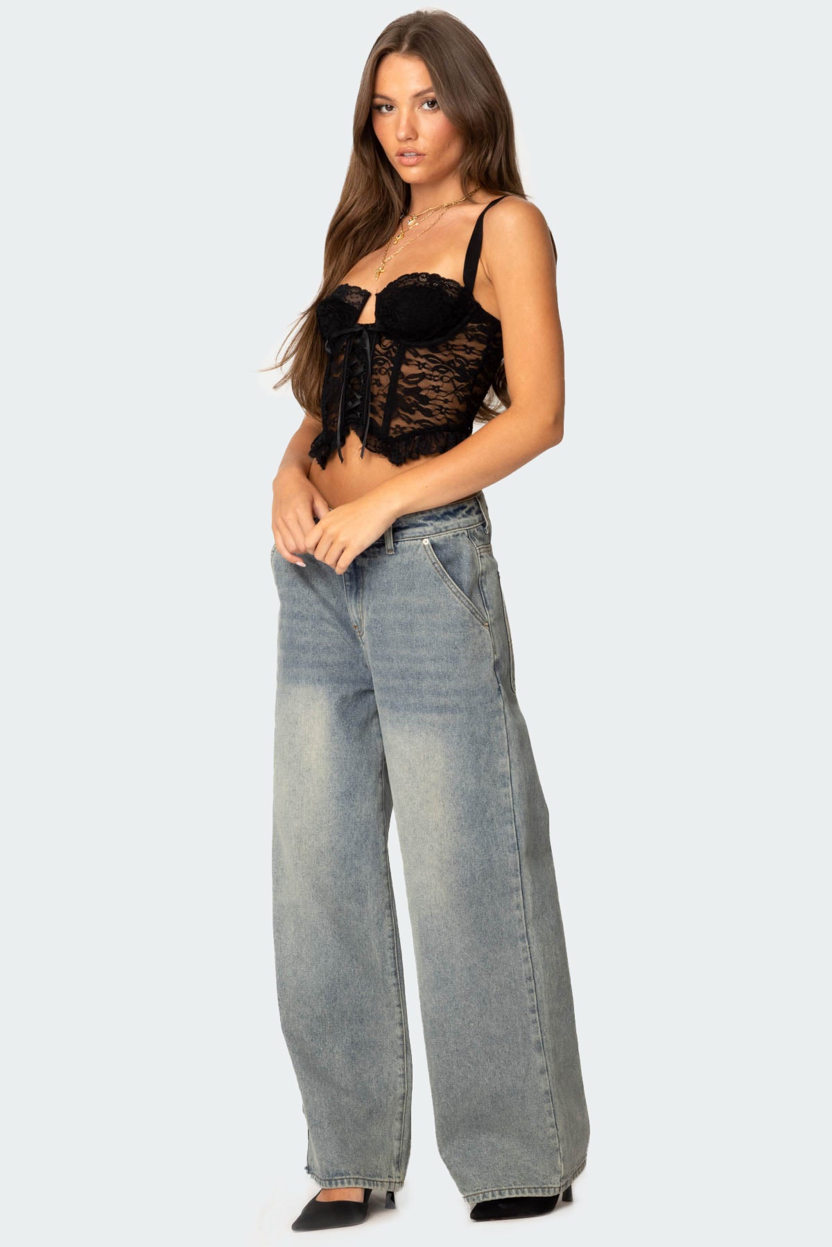 Josslyn Sheer Lace Corset - Image 4