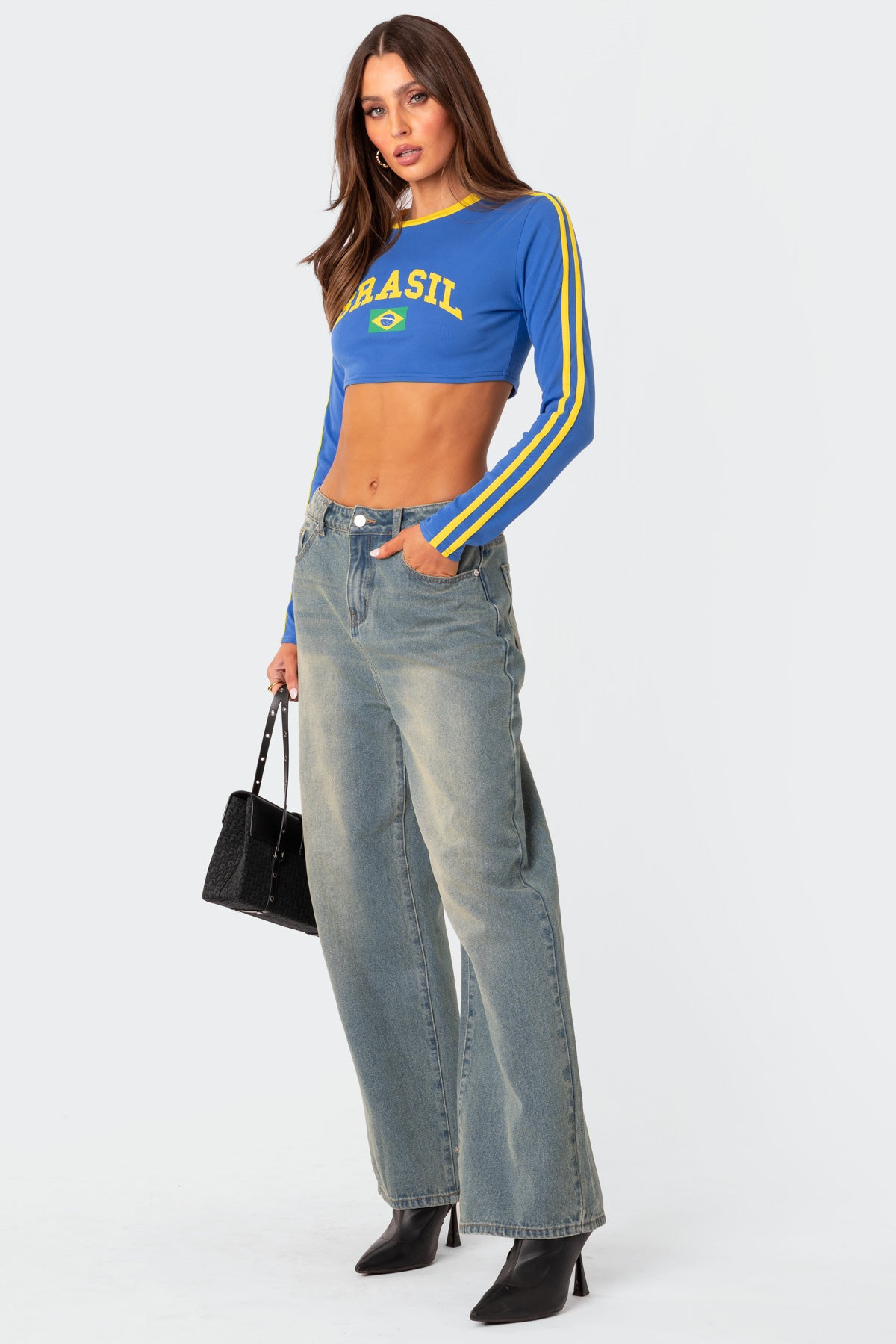 Brasil Long Sleeved Crop Top - Image 3