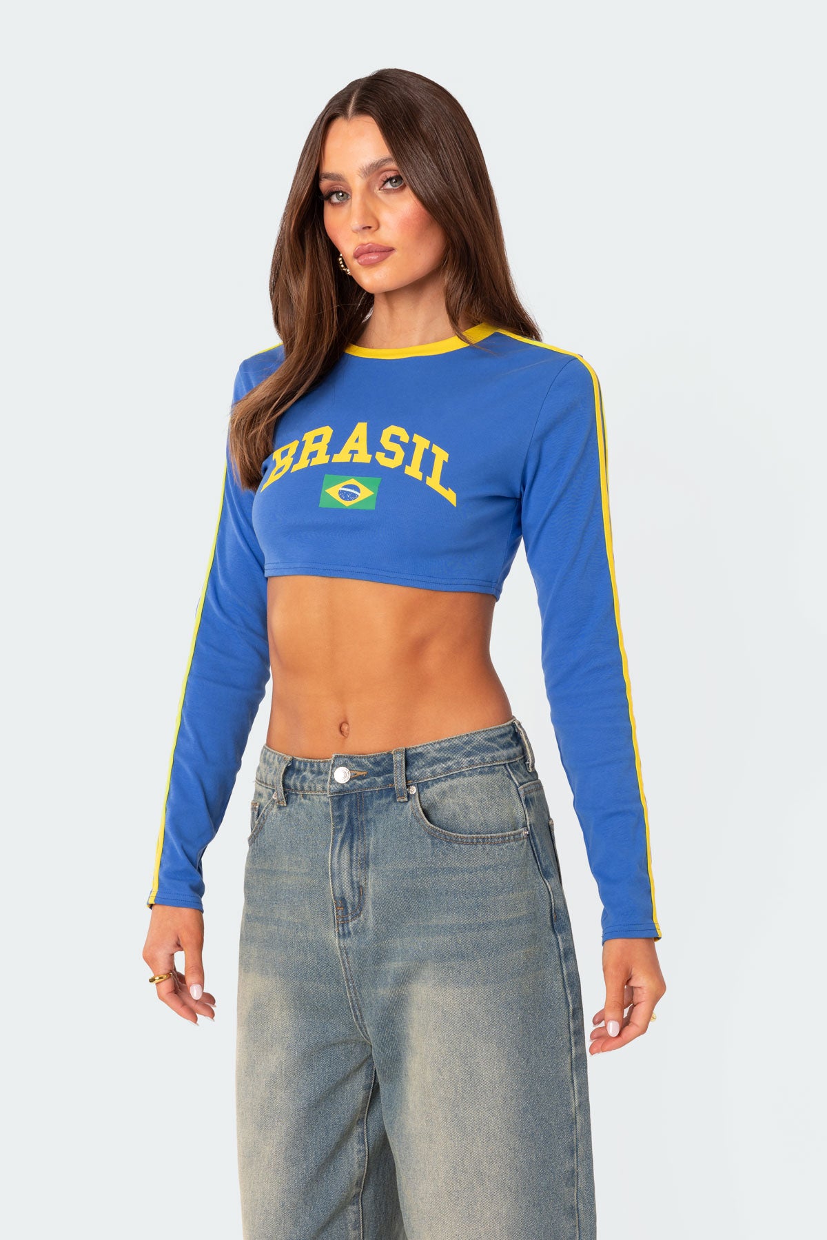 Brasil Long Sleeved Crop Top - Image 4