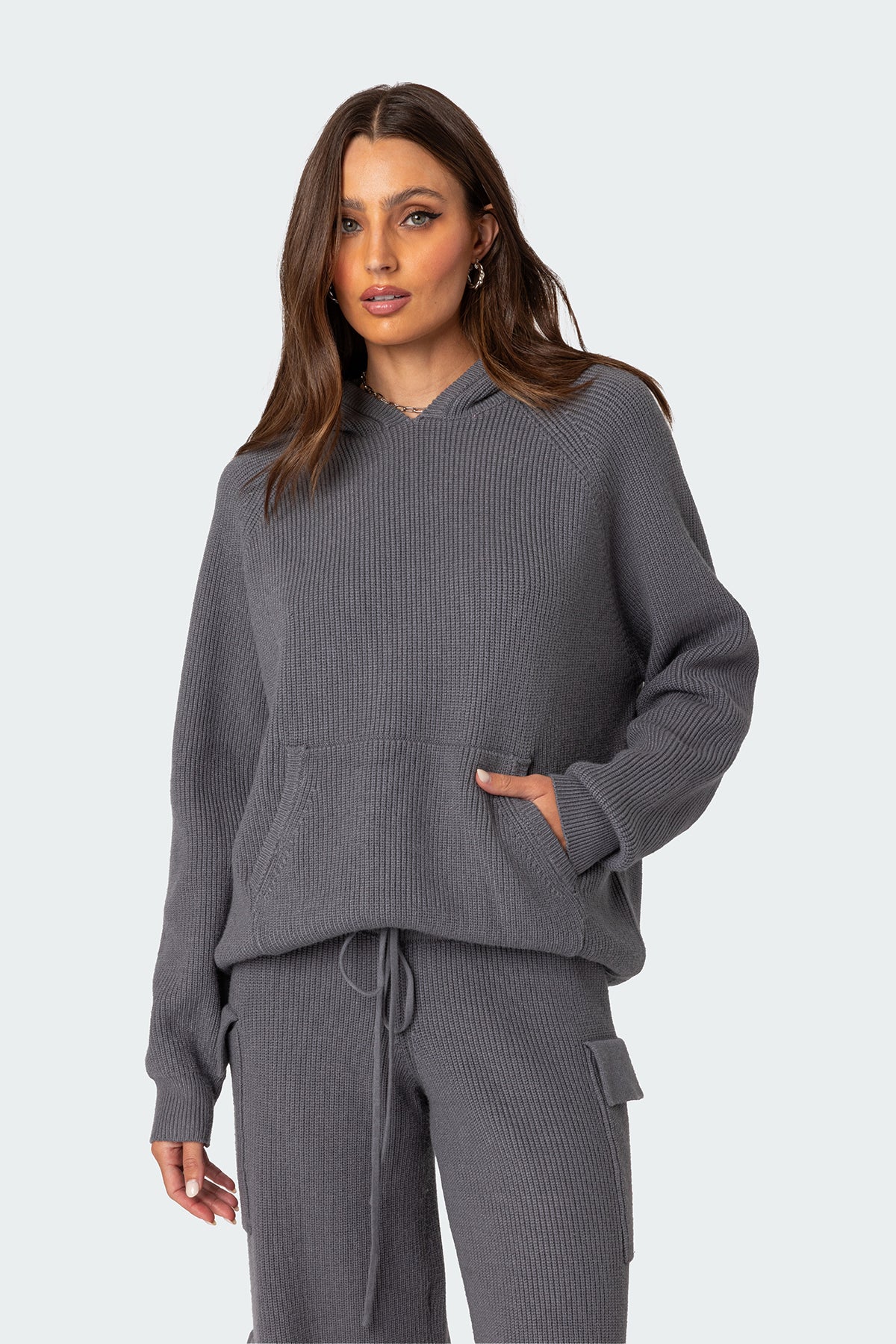 Wynter Oversized Knit Hoodie - Image 3