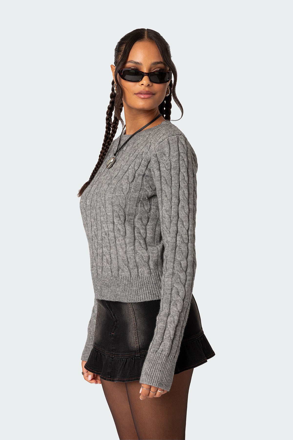 Minka Fitted Cable Knit Sweater - Image 3