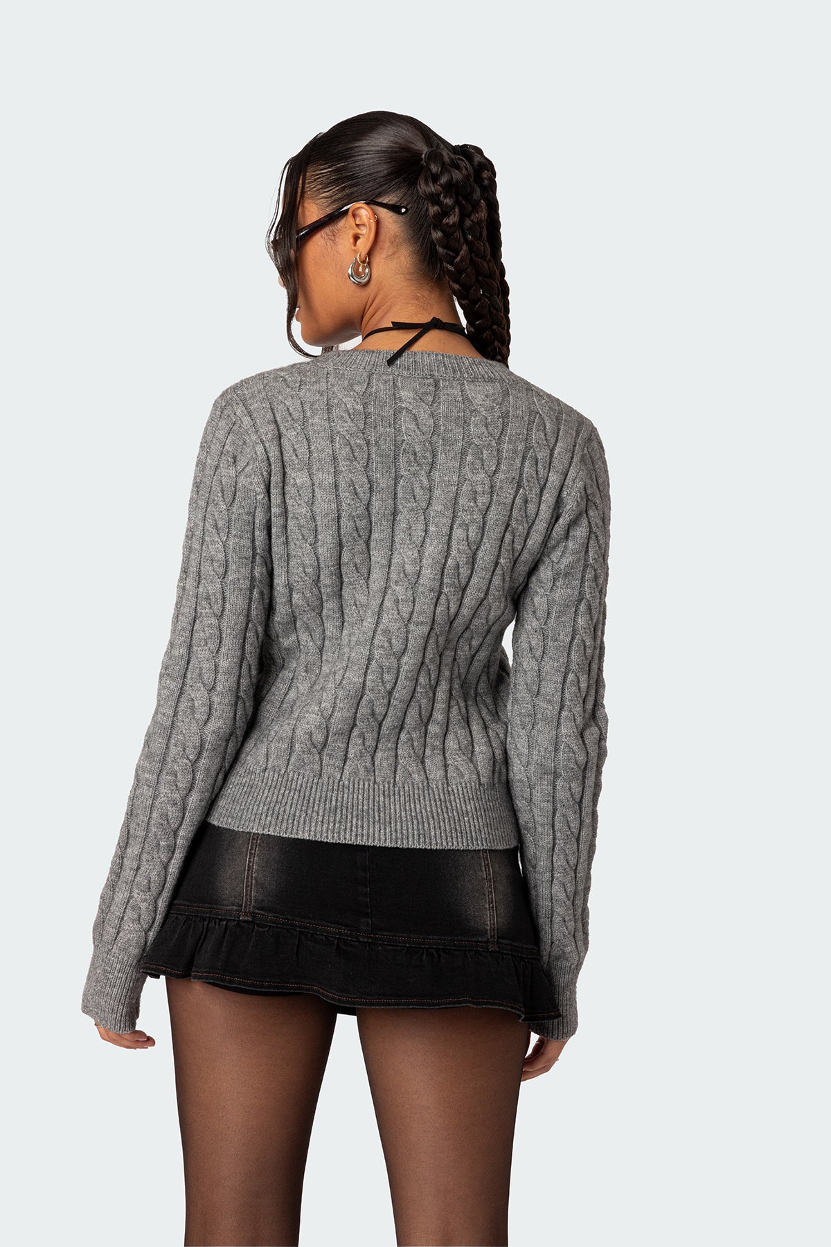 Minka Fitted Cable Knit Sweater - Image 4