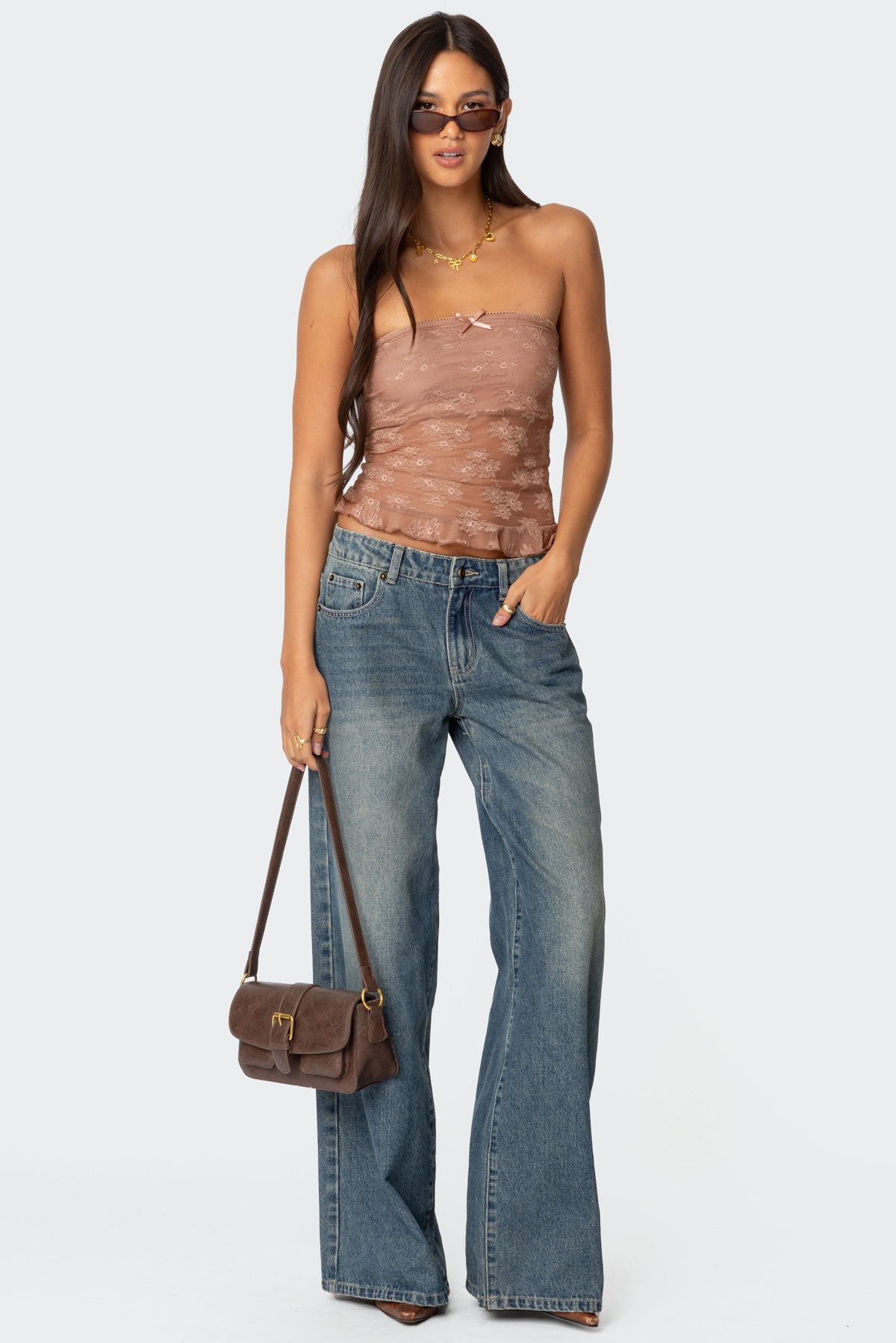 Ballet Sheer Lace Tube Top - Image 2