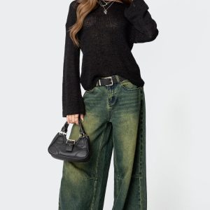 Shawn Washed Low Rise Jeans