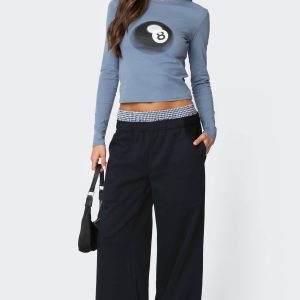 Gingham Boxer Detail Sweatpants