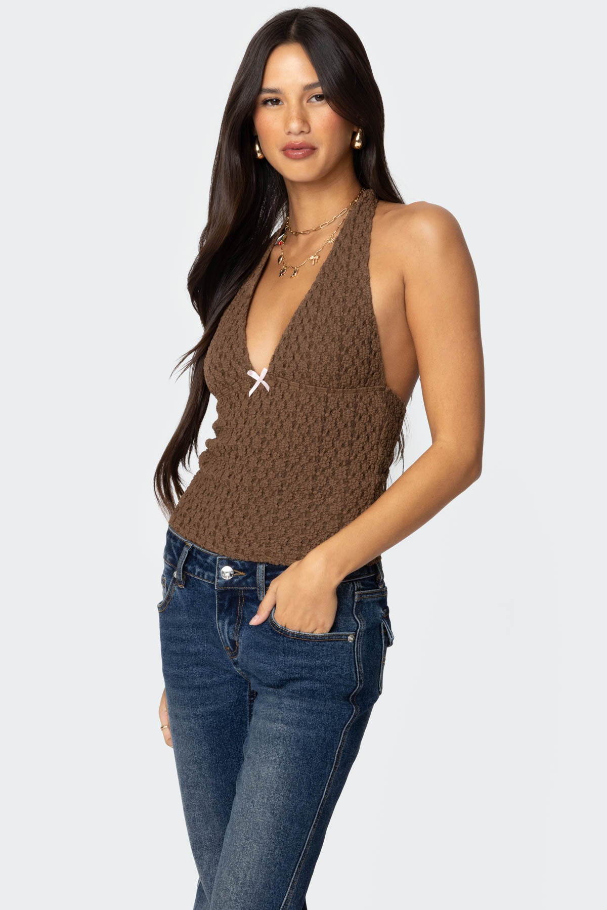 Willow Textured Halter Top - Image 4