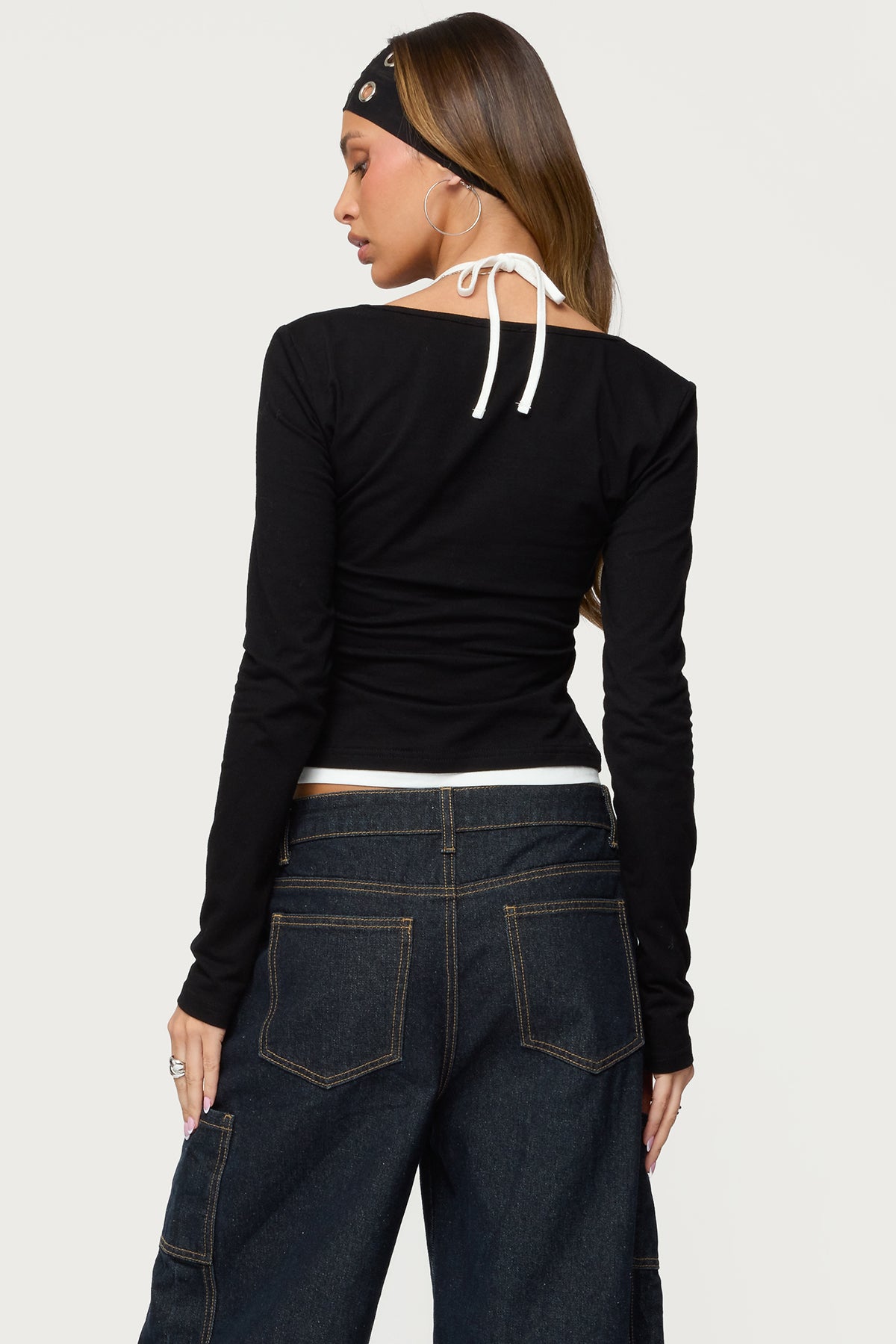 Ksenia Contrast Layered Square Neck Top - Image 4