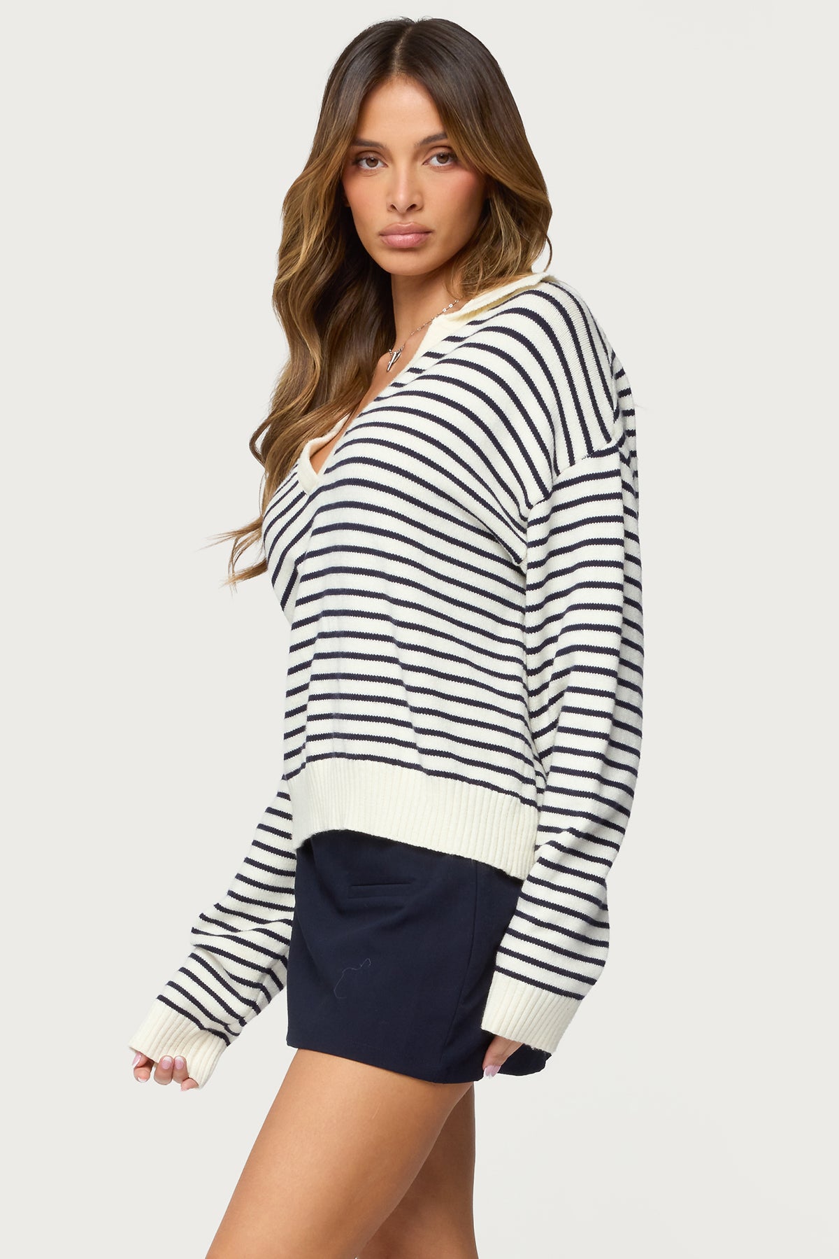 Copenhagen Oversized Striped Sweater - Image 3