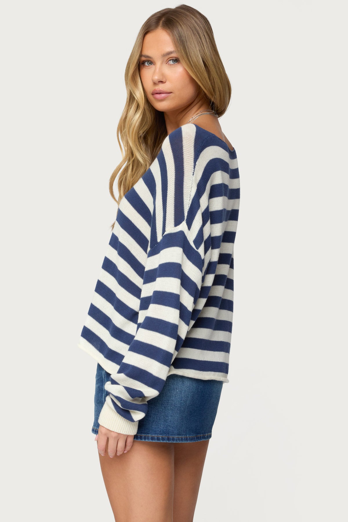 Anney Oversized Striped Sweater - Image 4