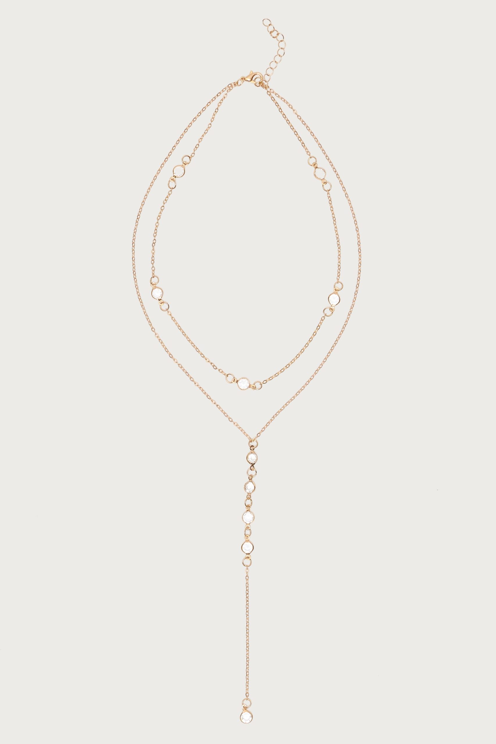 Stone Layered Cascading Necklace - Image 2