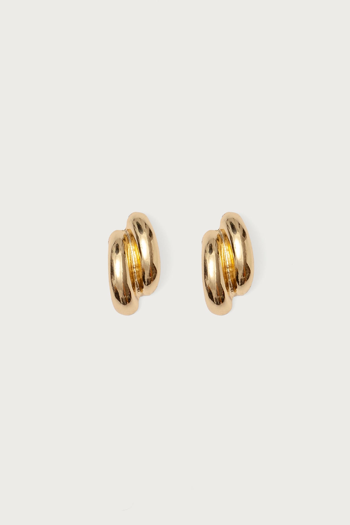 Two Time Chunky Stud Earrings - Image 2
