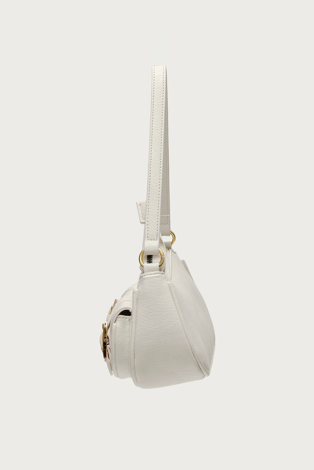 Zinnia Faux Leather Buckle Bag - Image 4