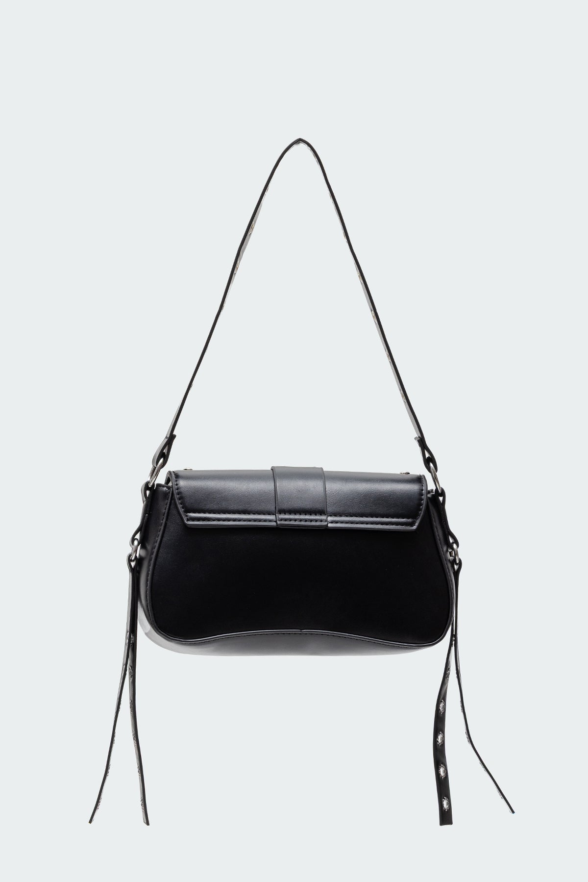 Stud & Buckle Faux Leather Bag - Image 6