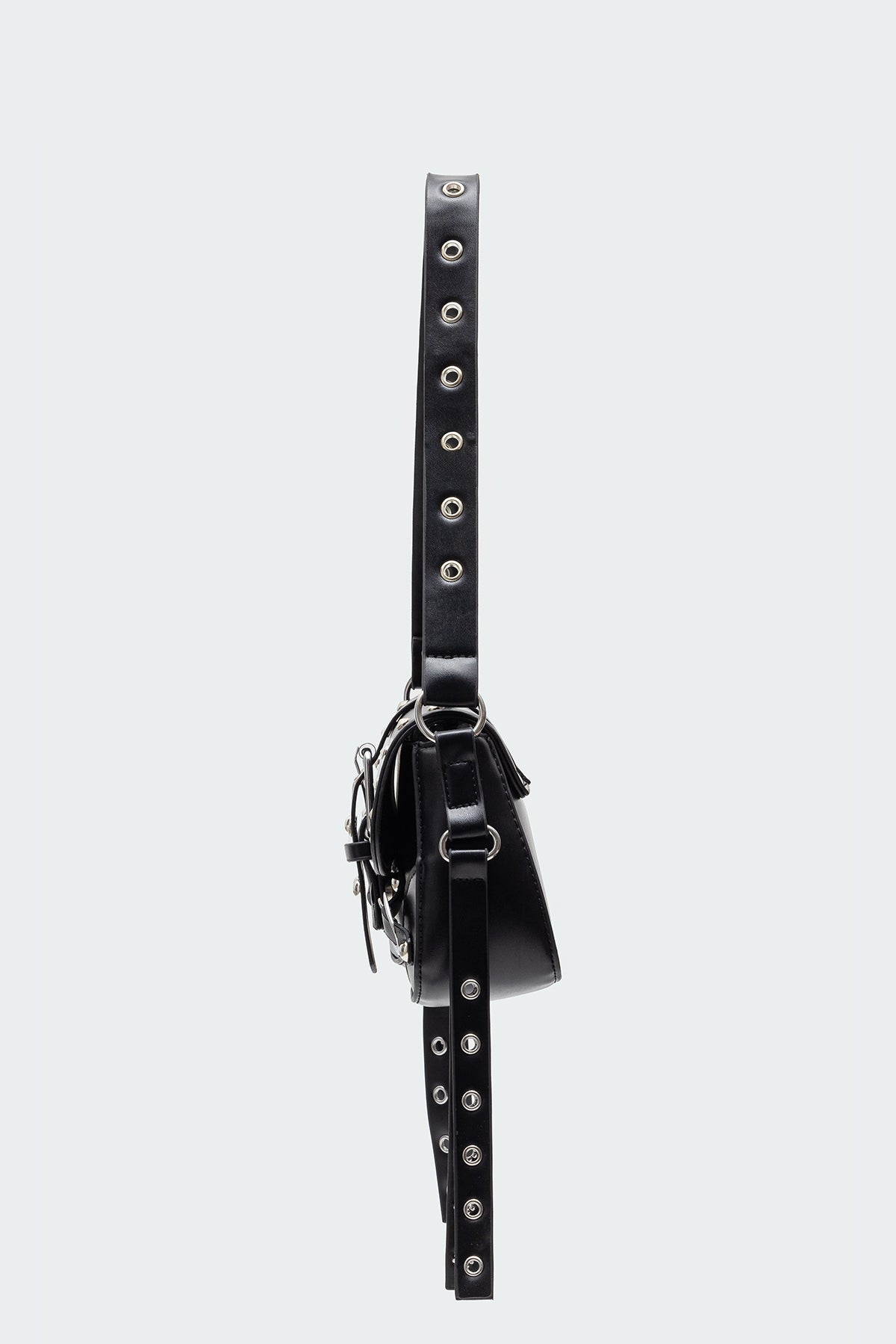 Stud & Buckle Faux Leather Bag - Image 4