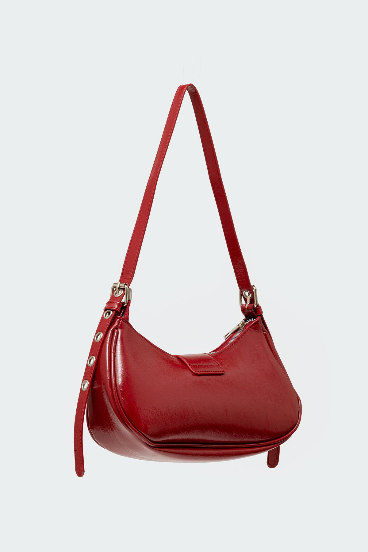 Washed Faux Leather Buckle Bag - Image 5