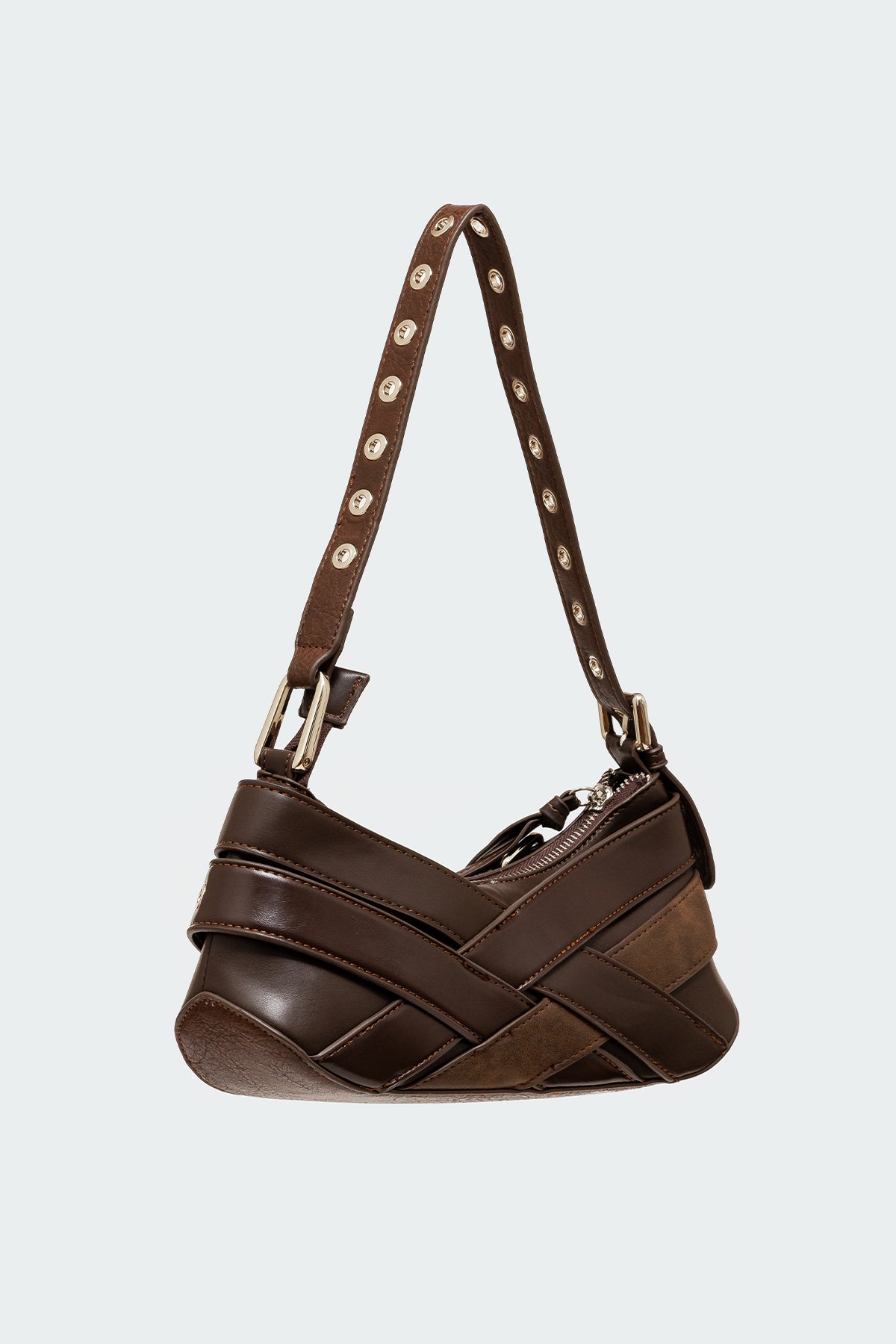 Belted Faux Leather Bag - Image 5