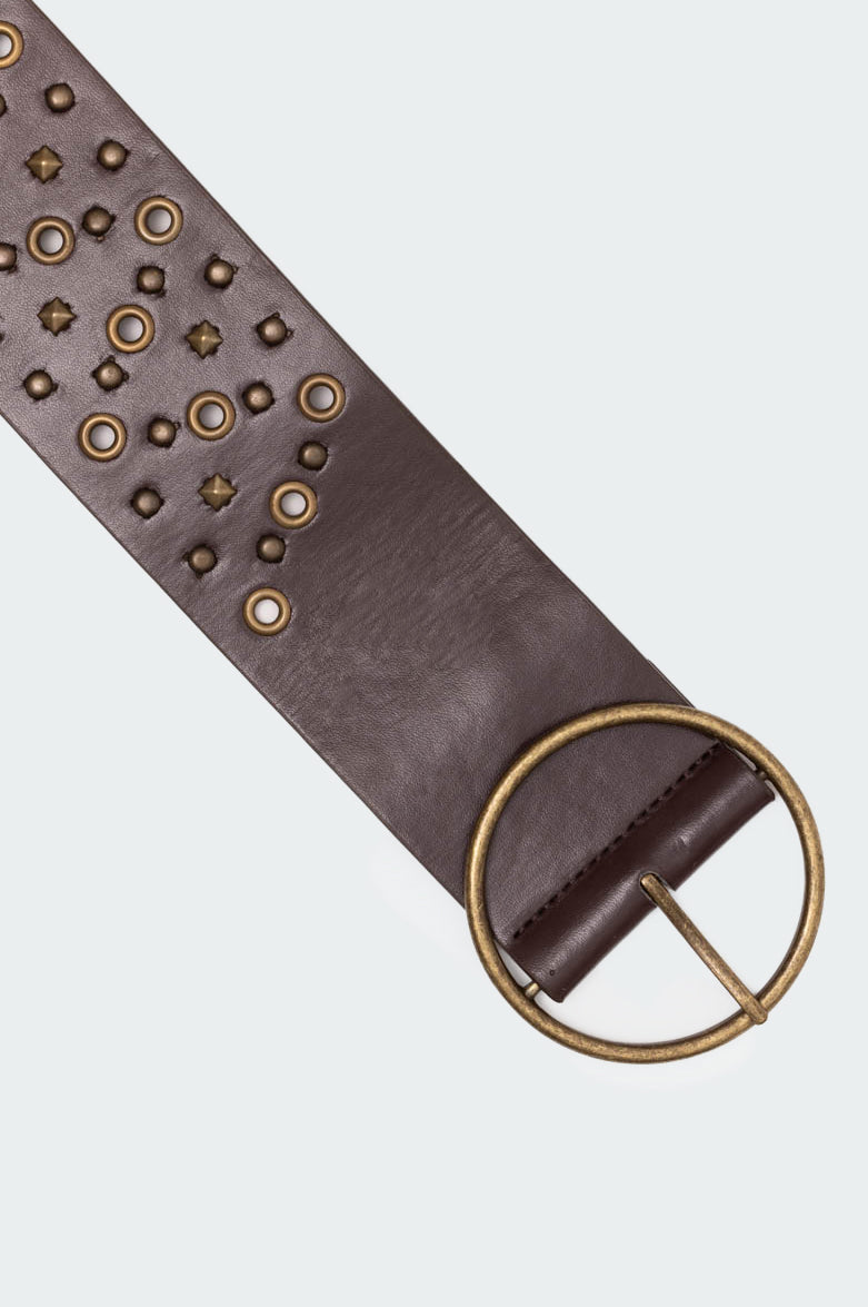 Stud & Grommet Faux Leather Belt - Image 3