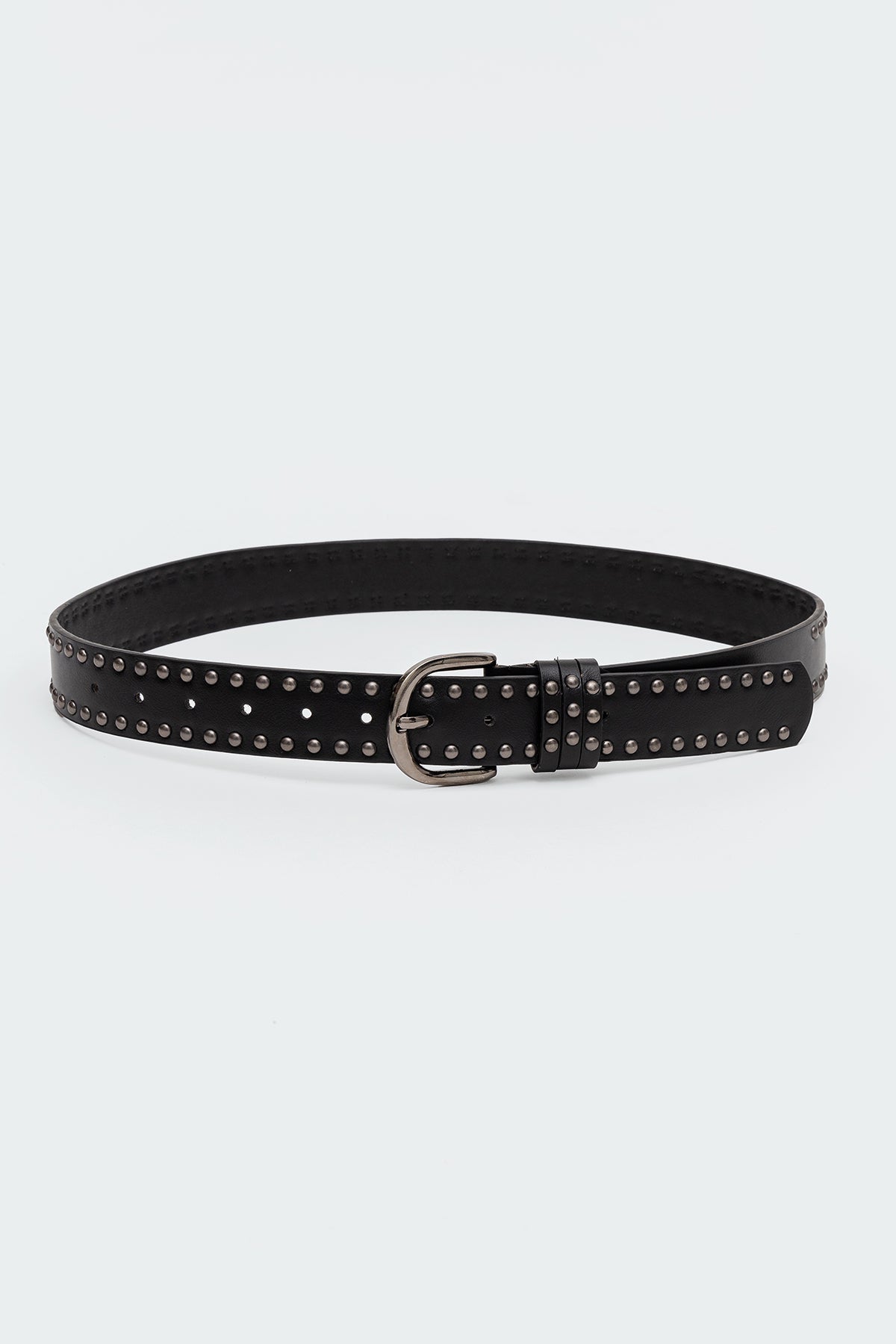 Studded Faux Leather Belt - Image 2