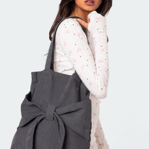 Bow Detail Tote Bag