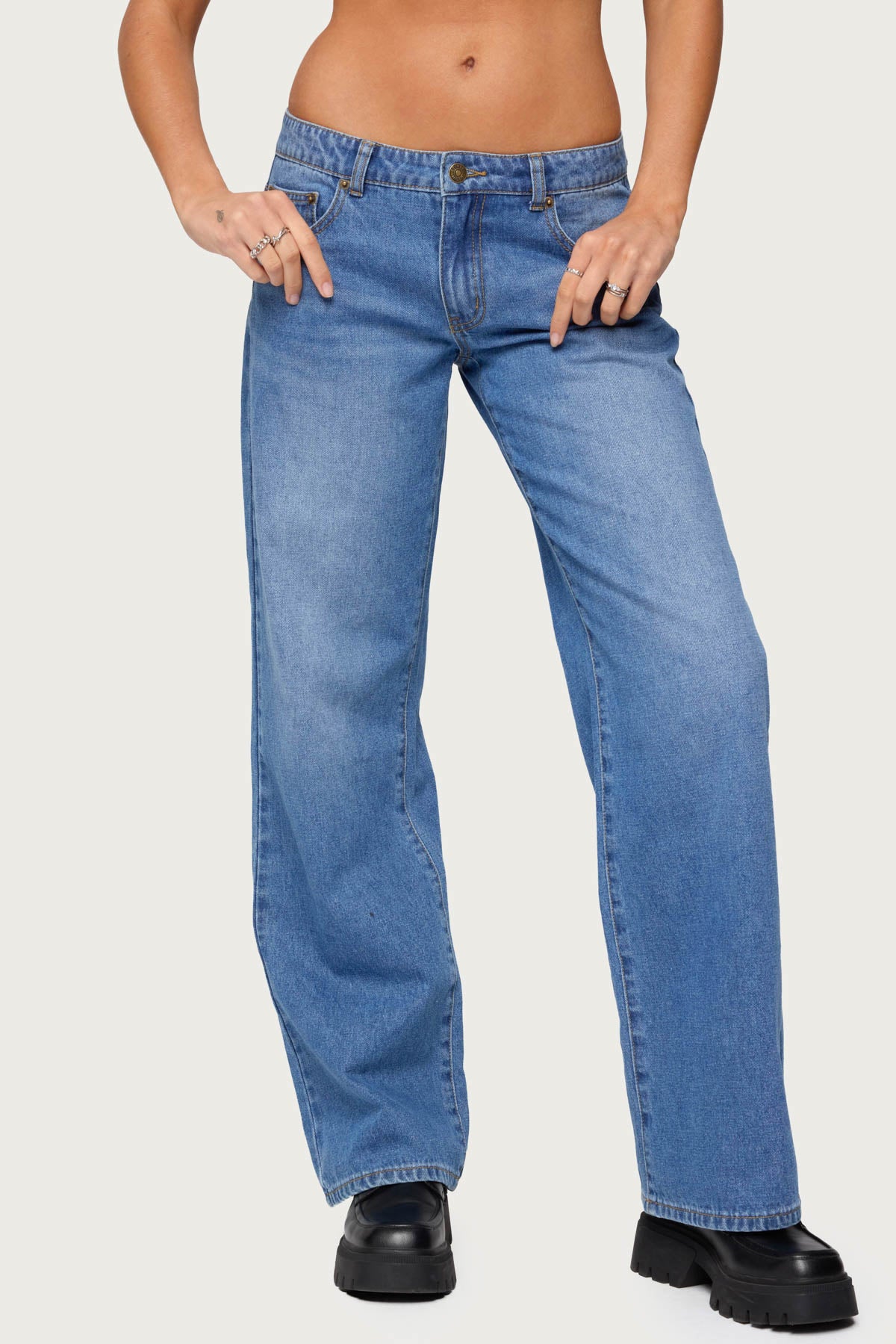 Nikoletta Straight Leg Low Rise Jeans - Image 2