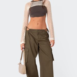 Carlo Low Rise Side Cut Out Cargo Pants