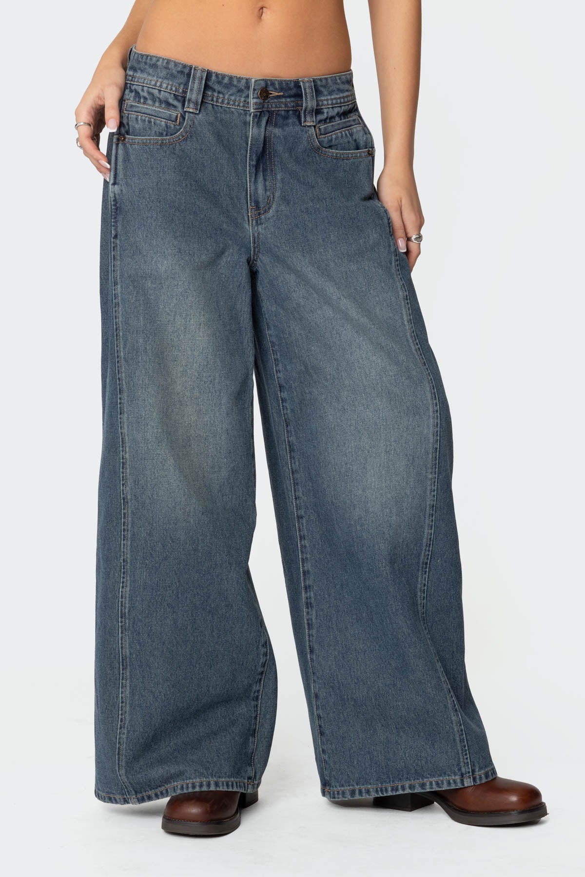 Hilla Side Split Baggy Jeans - Image 2