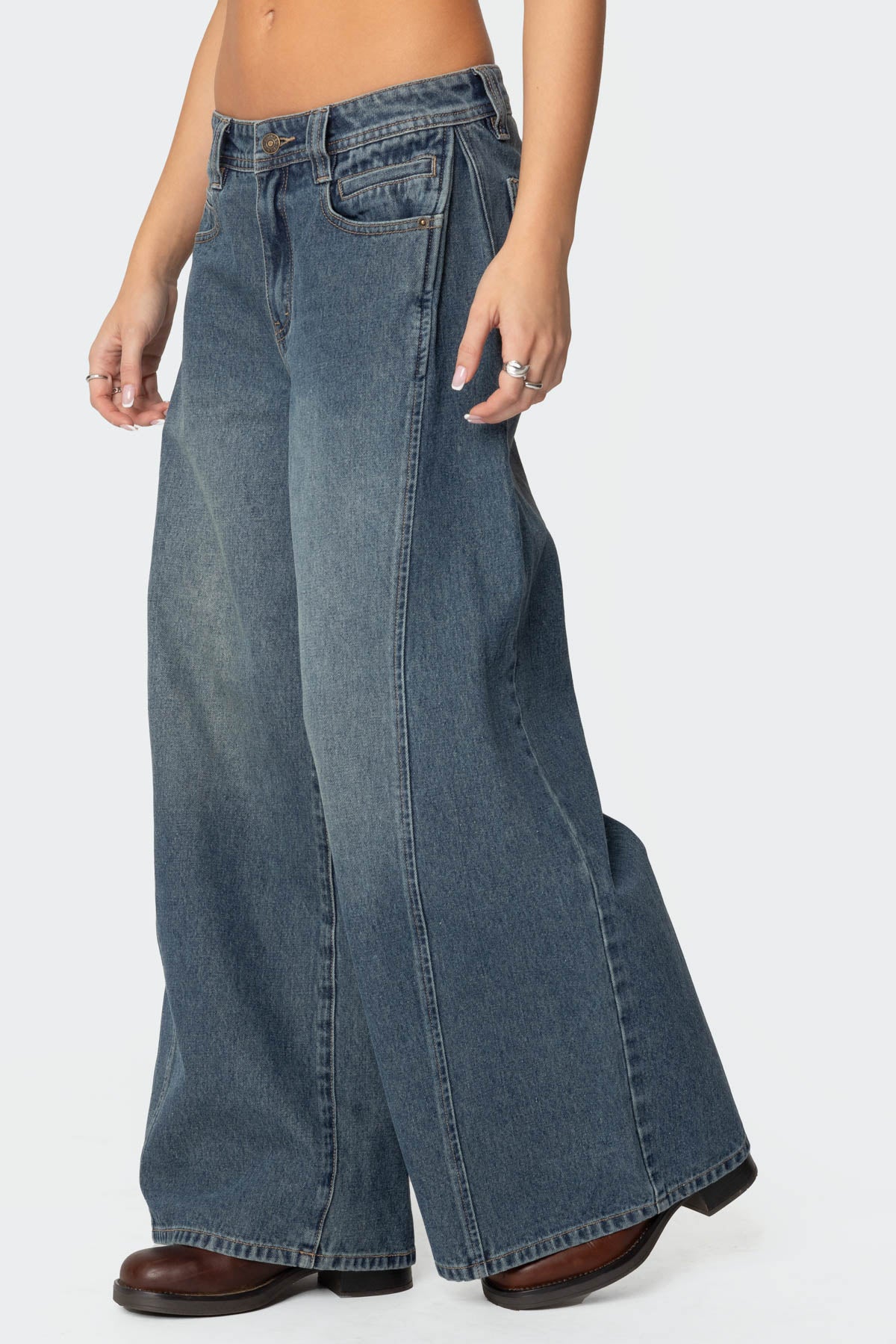 Hilla Side Split Baggy Jeans - Image 3